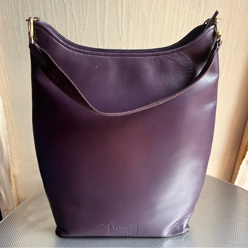 Paul Smith purple 2-tone long shopper tote bag